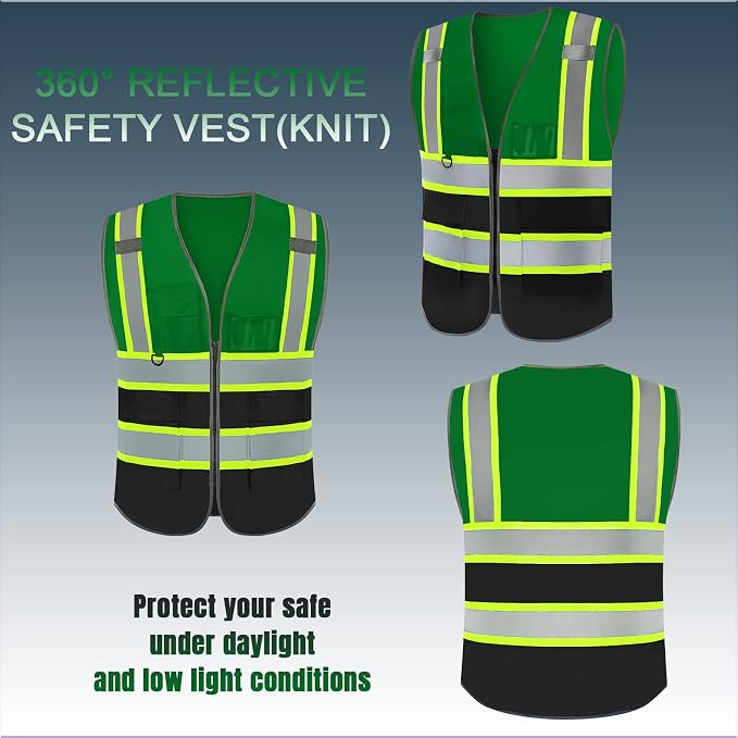 BeautyWill Custom Logo 10/20 Pack Safety Vest Class2 High Visibility Vest - Image 4