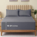 LuxClub 4 PC Extra Deep Pocket Split King Sheet Set, Wrinkle Free Cooling Bed by LuxClub