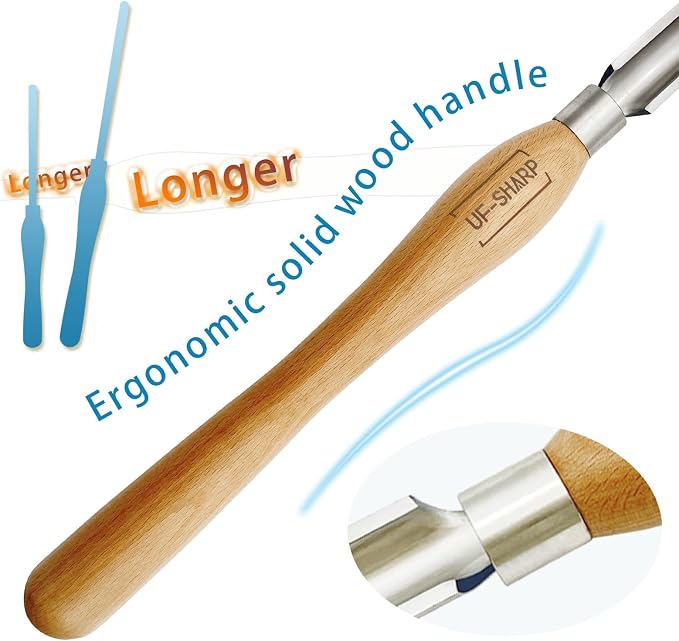 1 inch Spindle Roughing Gouge for Wood Lathe, M2 Cryo HSS Wood Turning Tools - Image 5
