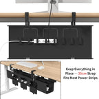 Under Desk Cable Management Tray, 36” Cord Organizer - Image 6