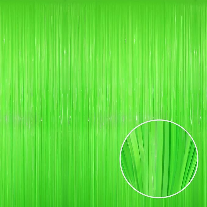 GOER 3.2 ft x 8.2 ft Metallic Tinsel Foil Fringe Curtains Party Photo Backdrop by GOER