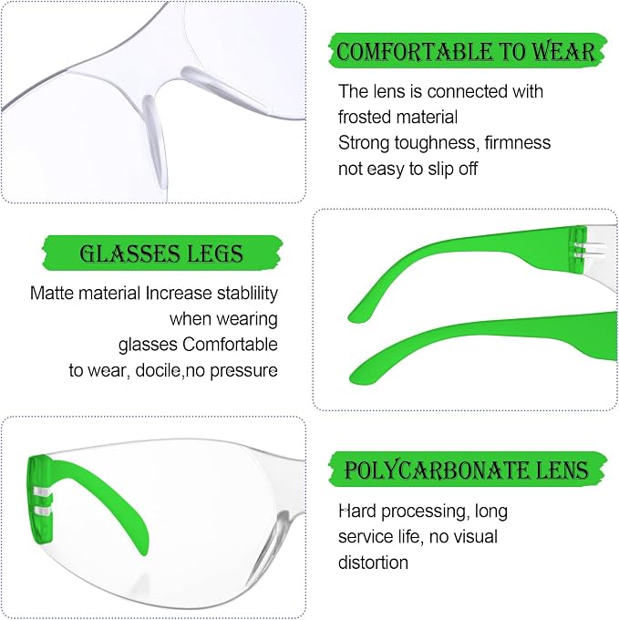 Yunsailing 100 Pack Bulk Safety Glasses Eye Protection Goggles - Image 3