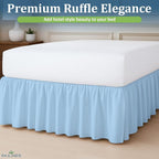 Rajlinen Ruffled Bed Skirt California King, 12 Inch Drop Dust Ruffle - Image 2