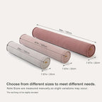 Long Bolster Pillow for Bed – Soft Corduroy Body Pillow for Adults, Ergonomic - Image 2