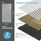 Art3d 2 Wood Slat Acoustic Panels - Image 5