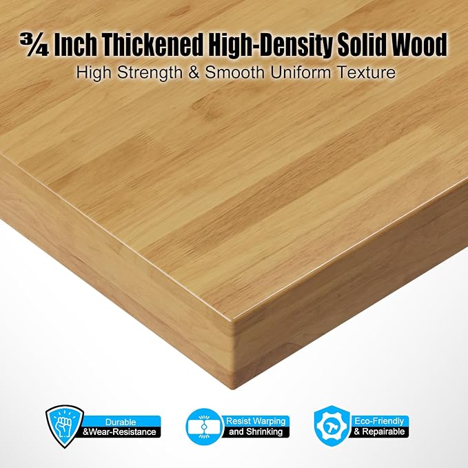 60” Heavy-Duty Solid Wood Work Bench Work Table - Image 3