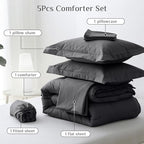 JOLLYVOGUE Twin XL Comforter Set, Ultra-Soft Bed in a Bag Twin XL Size 5 Pieces - Image 5