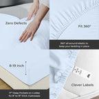 Mayfair Linen 100% Egyptian Cotton Queen Sheets Set - Image 5