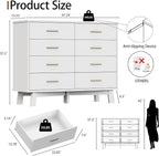 Dresser for Bedroom, 8 Drawer Wide Modern Chest of Drawers - Image 2