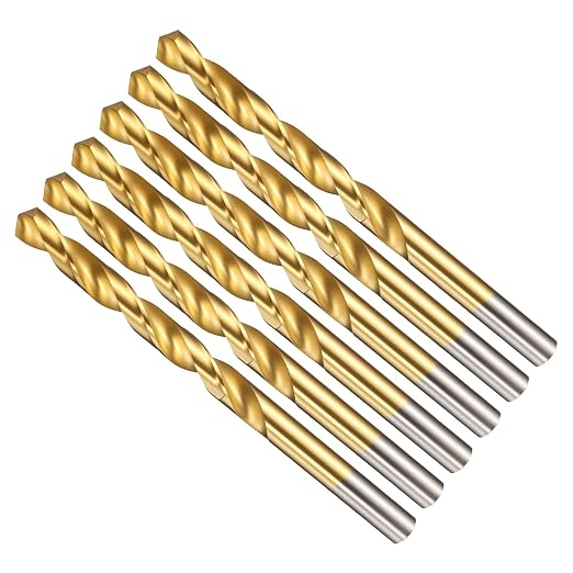 Drill Bit, 19/64" Cutting Diameter, 4241 HSS TiN Coated 118° Cutting Angle by CoCud
