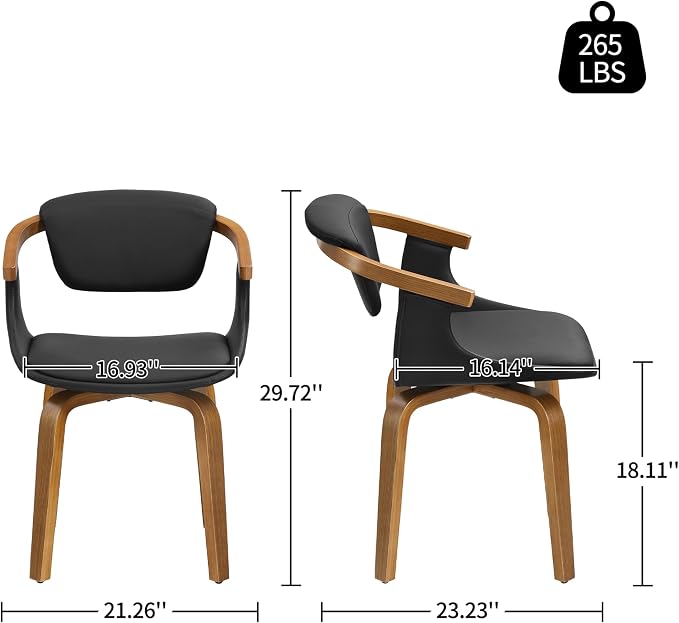 Art Leon Dining Chairs Set of 2 - Image 2