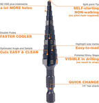 M2 HSS Quick Change 1/2", 1/2" & 7/8" Step Drill Bit Set Double Fluted Drill - Image 2