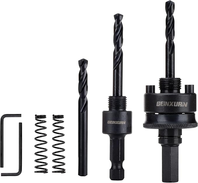 Quick Change Hole Saw Mandrel, 7/16-Inch and 3/8 Inch Hole Saw Arbor by GEINXURN