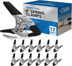 12 Pack - 6" inch Spring Clamp Large Super Heavy Duty Spring Metal Black - 3 by FactorDuty