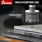 MAZING 16PCS TCT Hole Saw Kit for Hard Metal, 5/8"-2-1/8" Carbide Tungsten - Image 6