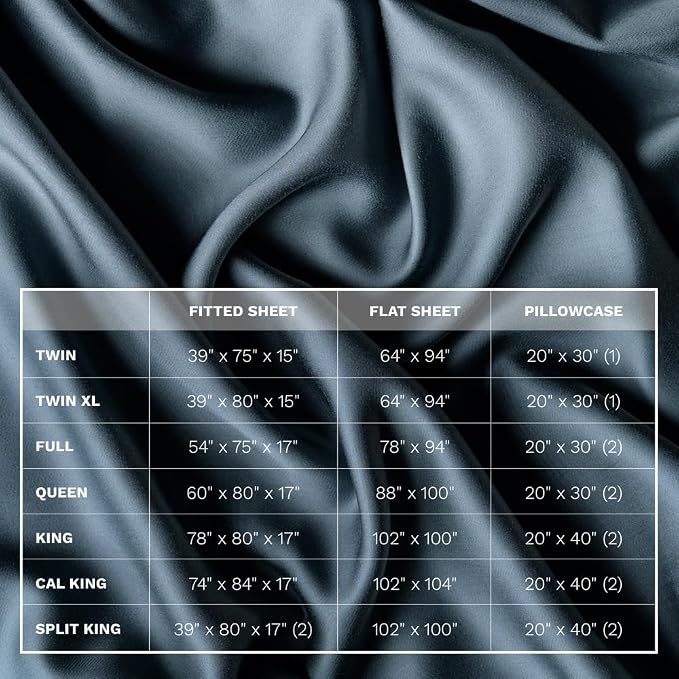 LUXOME Luxury Sheet Set | 100% Rayon from Bamboo | Twin XL - Image 3