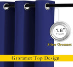 NICETOWN Blackout Living Room Curtains Extra Wide, Triple Weave Grommet Top - Image 2