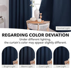Deconovo Solid Back Tab and Rod Pocket Curtains Thermal Insulated Blackout - Image 6
