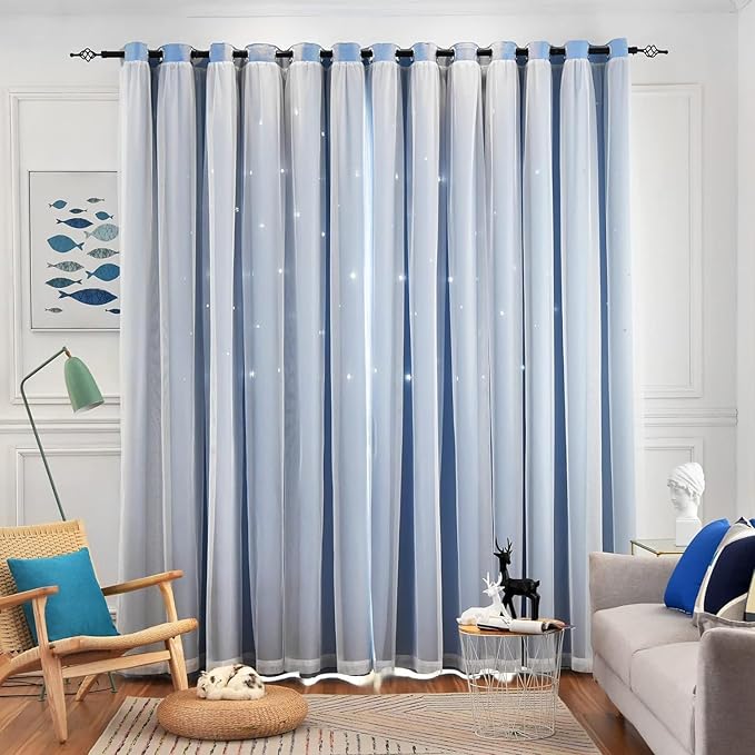 Star Curtains, 2 Panels, Bedroom & Living Room - Image 2