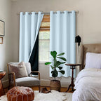 BGment Baby Blue 100% Blackout Curtains - Image 2