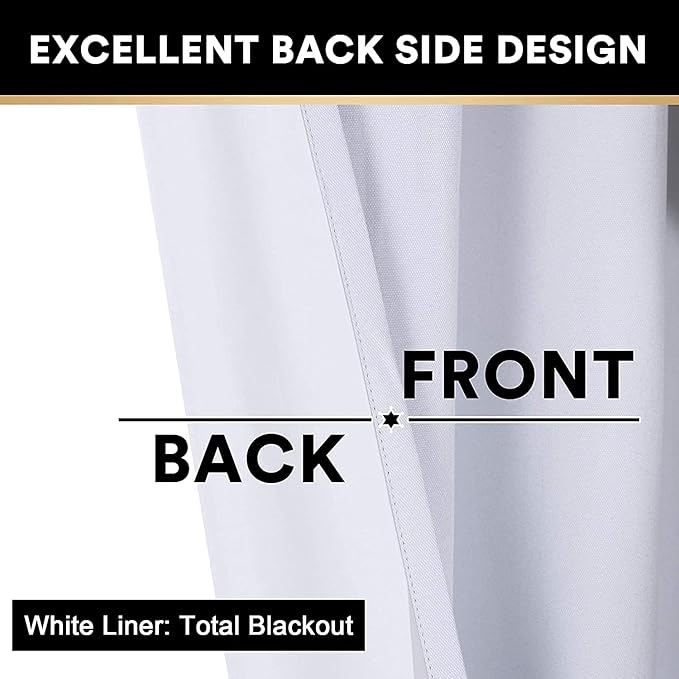 PrinceDeco Black Out Curtains 84 Inch Long 2 Panels Burg 100% Linen Blackout - Image 4
