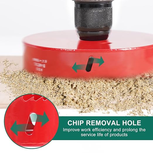 HYCHIKA 6-1/4 Inch/159mm Hole Saw, Bi-Metal Cutter Hole Max Cutting Depth 32mm - Image 4