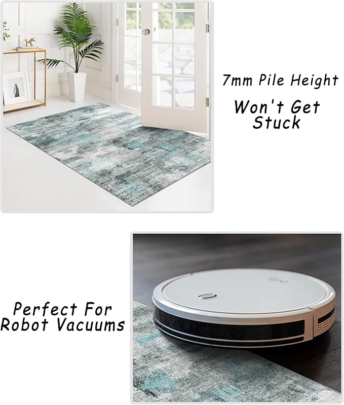 3x5 Rug, Small Area Rug for Living Room, Machine Washable Non-Slip Throw Rug - Image 6