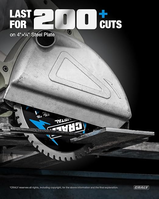CRALY 6-1/2 Inch 48 Teeth Steel and Ferrous Metal Cutting Circular Saw Blade - Image 4