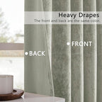 Silver Grey Crushed Velvet Curtains 52x90 inch Luxurious Thermal Insulated - Image 3