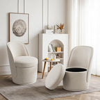 Swivel Accent Chair Set of 2, 360° Swivel Round Chair - Image 3
