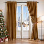 Lazzzy Velvet Blackout Curtains Thermal Insulated Room Window Drapes Super Soft by Lazzzy