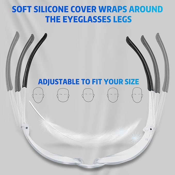 Safety Glasses Ansi Z87.1 Clear Safety Glasses Bulk Impact Resistant Lens - Image 5