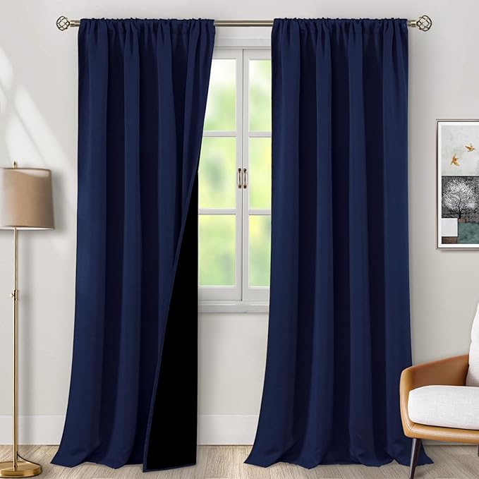 BGment Navy Blue Blackout Curtains by BGment
