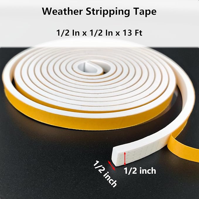 Weather Stripping Door Seal Strip, Strong Adhesive, Weatherproof, Gap Filler - Image 2