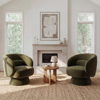 Swivel Accent Chair, Modern 360 Degree Swivel Barrel Chair - Image 8
