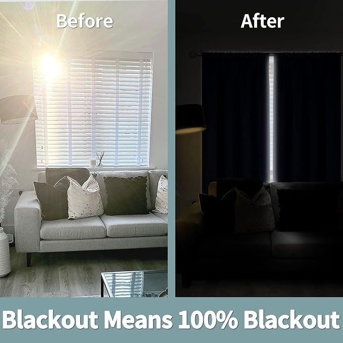 BGment Navy Blue Blackout Curtains - Image 3