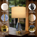 OYEARS 23" Table Lamps for Living Room Set of 2 Bedside Lamps for Night Stands - Image 5