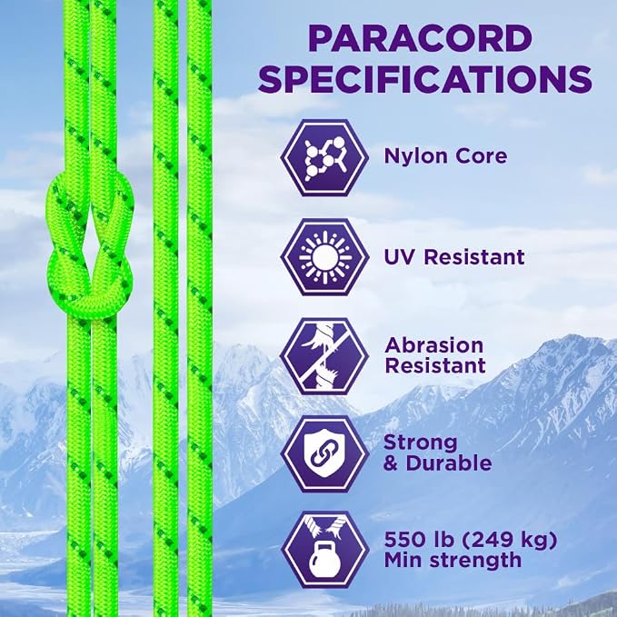 TECEUM 5/32" Paracord Rope 1000 – 1000ft / 200ft / 100ft / 50ft – Tactical - Image 4