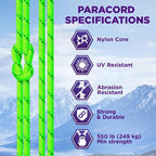 TECEUM 5/32" Paracord Rope 1000 – 1000ft / 200ft / 100ft / 50ft – Tactical - Image 4