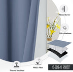 RYB HOME Soundproof & Dust Particle Filtering Curtains 100% Blackout Thermal - Image 5