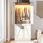 75" Tall Farmhouse 2 Doors Armoire Wardrobe Closet by Hlivelood