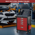 Portable Weather-Resistant Triangle Steel Toolbox - Image 2
