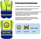 BeautyWill Custom Safety Vest Logo Class 2 High Visibility Reflevtive Vest - Image 2