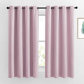 NICETOWN Room Darkening Baby Pink Curtains 63 inch Length by NICETOWN