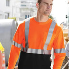 AYKRM Safety T Shirt Reflective High Visibility hi vis Long Sleeve T Shirt - Image 3