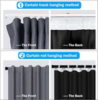 Room Divider Curtains Total Blackout Privacy Curtain Panel Room Thermal - Image 2