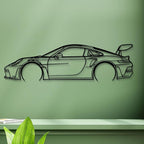 Dekory Car Wall Art – 911 GT3 RS Black Metal Sports Car Silhouette, Modern - Image 5