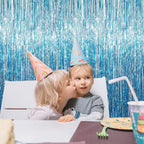 GOER 3.2 ft x 8.2 ft Metallic Tinsel Foil Fringe Curtains Party Photo Backdrop - Image 4