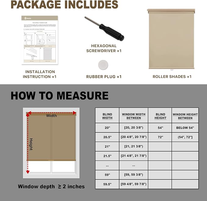 HESTIA No Drill Cordless Blackout Roller Shades Screwless Waterproof Shower - Image 6