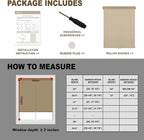 HESTIA No Drill Cordless Blackout Roller Shades Screwless Waterproof Shower - Image 6
